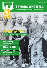 Titelseite des Vereinsmagazins Tennis aktuell des TC Dettenhausen